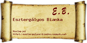 Esztergályos Bianka névjegykártya