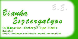 bianka esztergalyos business card